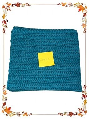 Handmade Teal Crochet Blanket-36x28